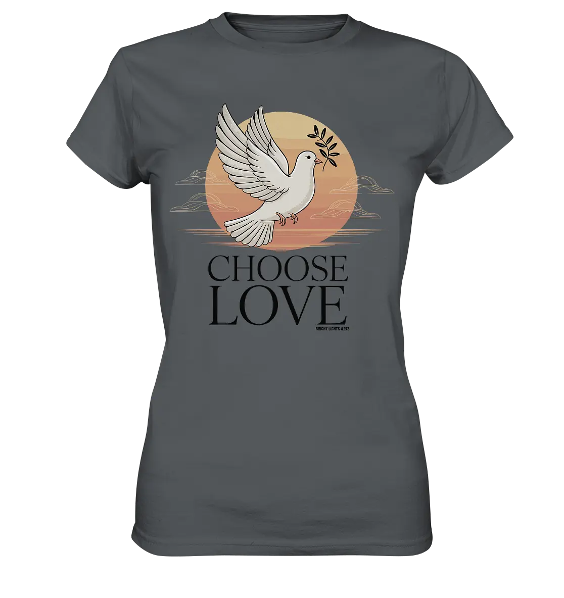 CHOOSE LOVE – Friedvolle Tauben-Illustration für Harmonie - Ladies Premium Shirt Bright Lights Arts