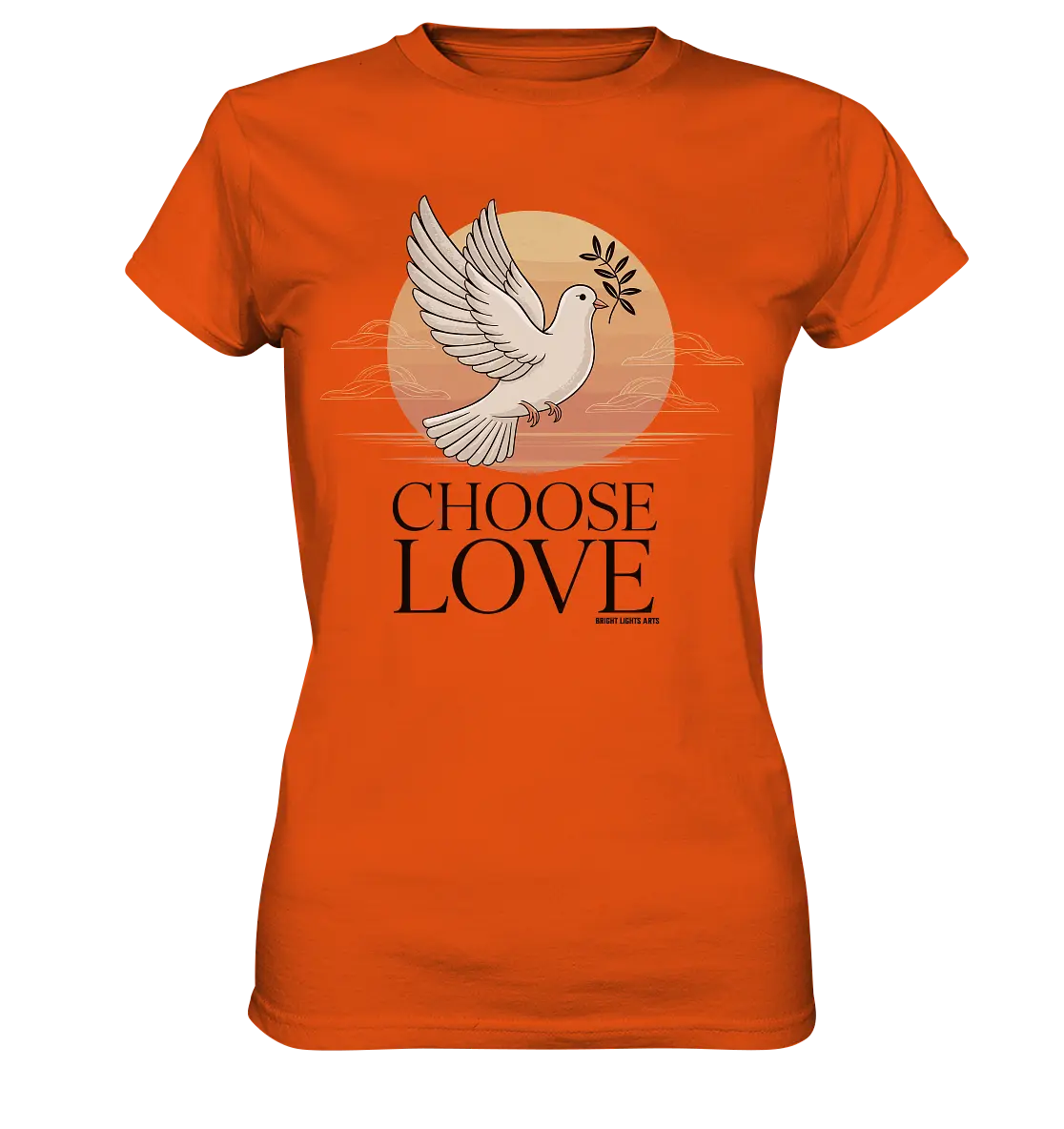 CHOOSE LOVE – Friedvolle Tauben-Illustration für Harmonie - Ladies Premium Shirt Bright Lights Arts