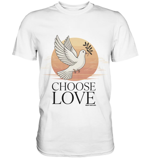 CHOOSE LOVE – Friedvolle Tauben-Illustration für Harmonie - Premium Shirt Bright Lights Arts