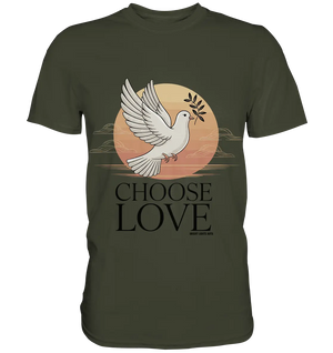 CHOOSE LOVE – Friedvolle Tauben-Illustration für Harmonie - Premium Shirt Bright Lights Arts