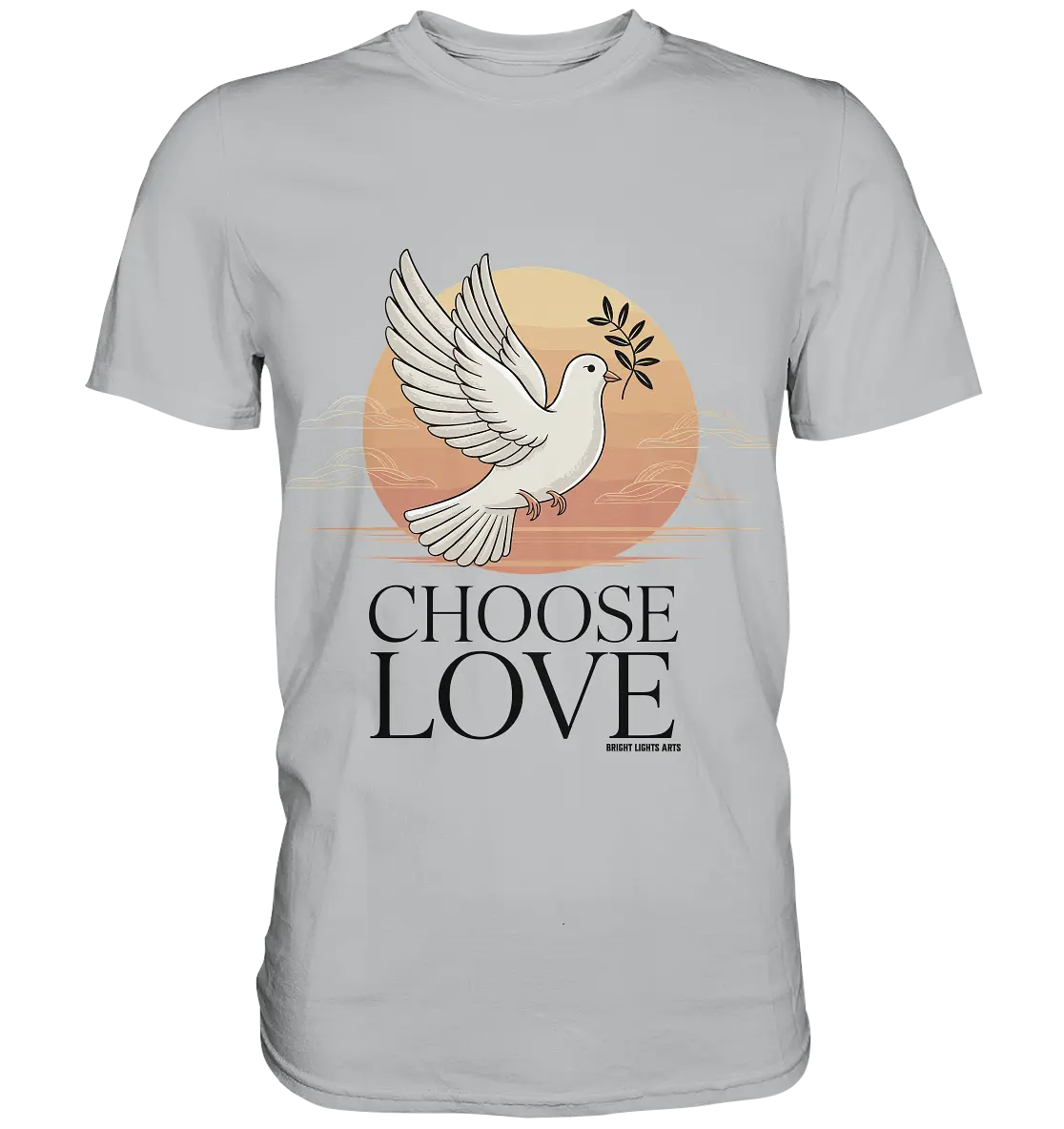 CHOOSE LOVE – Friedvolle Tauben-Illustration für Harmonie - Premium Shirt Bright Lights Arts