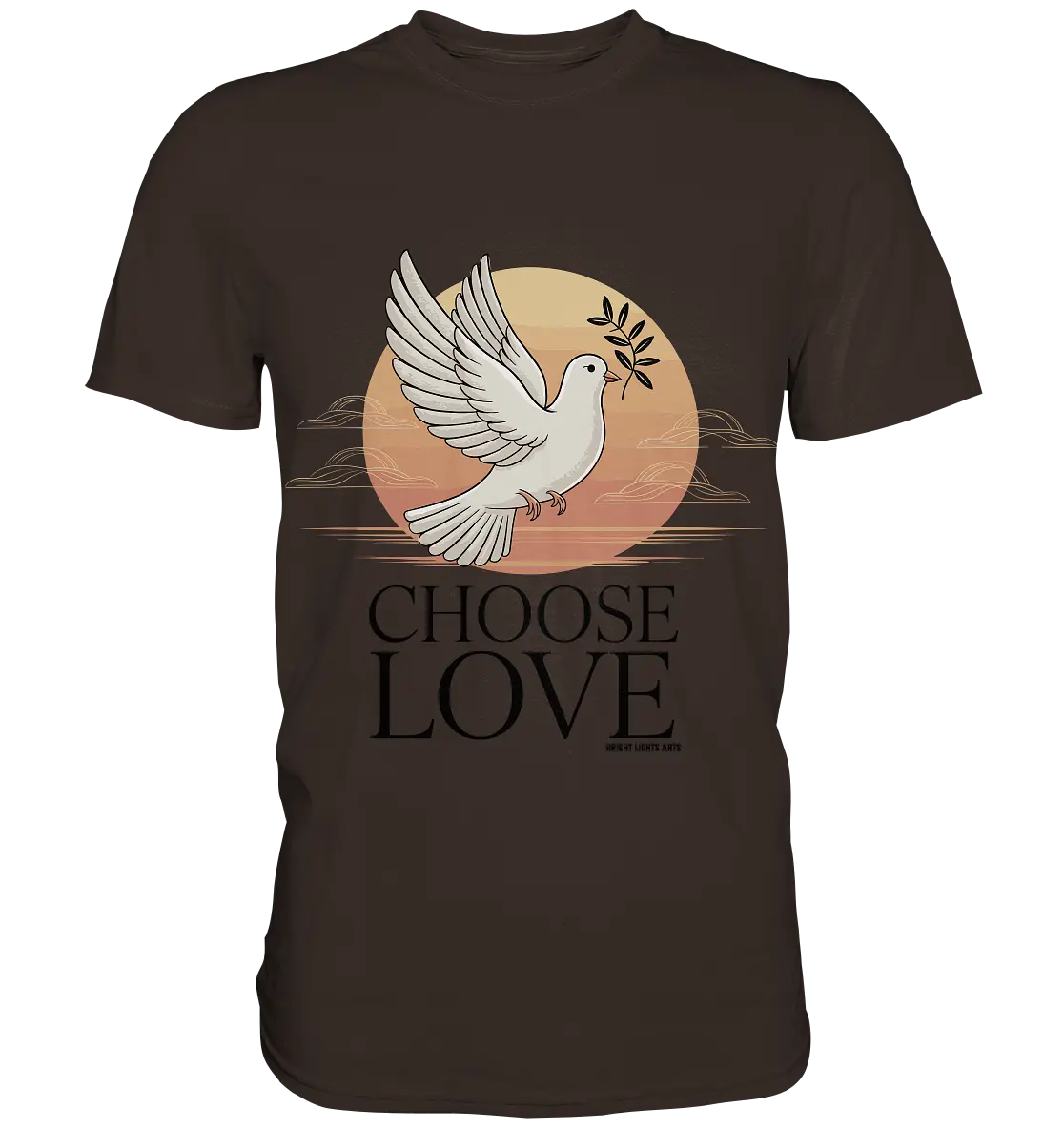 CHOOSE LOVE – Friedvolle Tauben-Illustration für Harmonie - Premium Shirt Bright Lights Arts