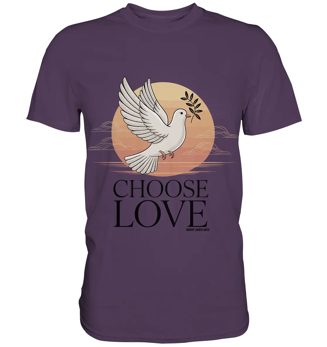 CHOOSE LOVE – Friedvolle Tauben-Illustration für Harmonie - Premium Shirt Bright Lights Arts