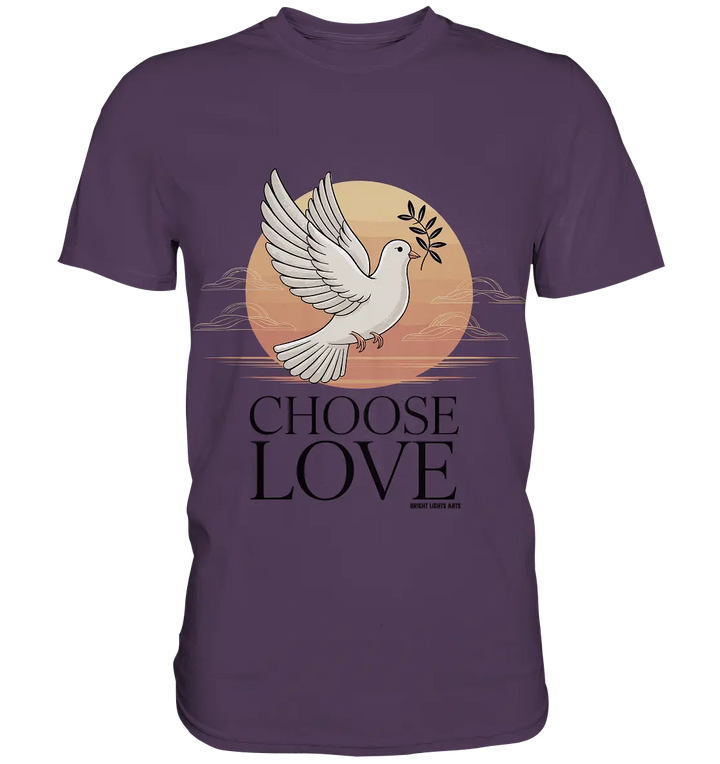 CHOOSE LOVE – Friedvolle Tauben-Illustration für Harmonie - Premium Shirt Bright Lights Arts