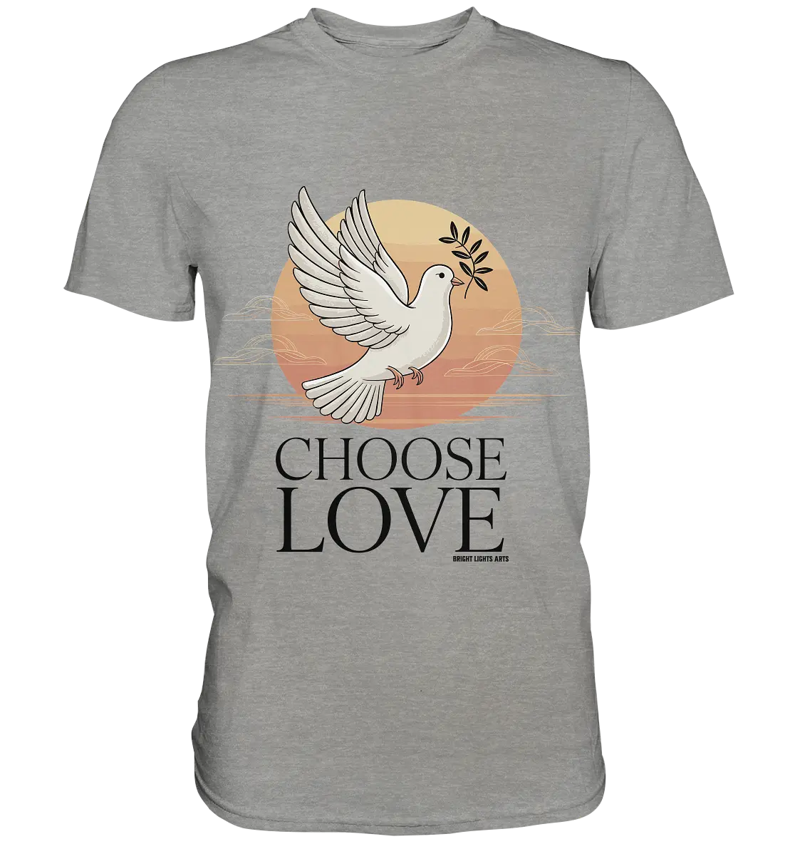 CHOOSE LOVE – Friedvolle Tauben-Illustration für Harmonie - Premium Shirt Bright Lights Arts