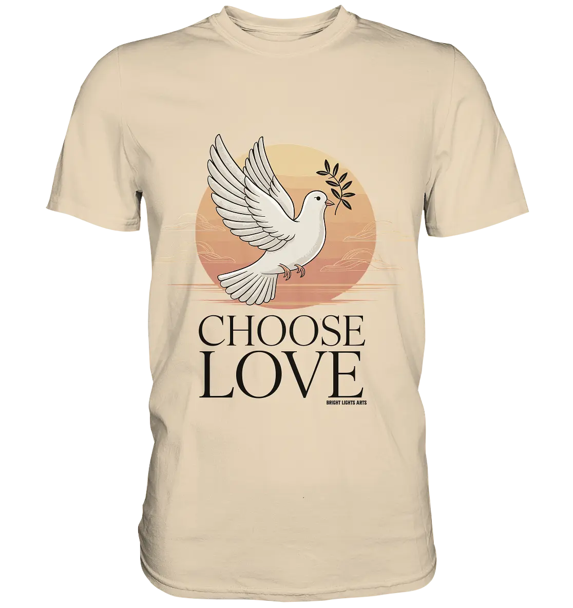 CHOOSE LOVE – Friedvolle Tauben-Illustration für Harmonie - Premium Shirt Bright Lights Arts