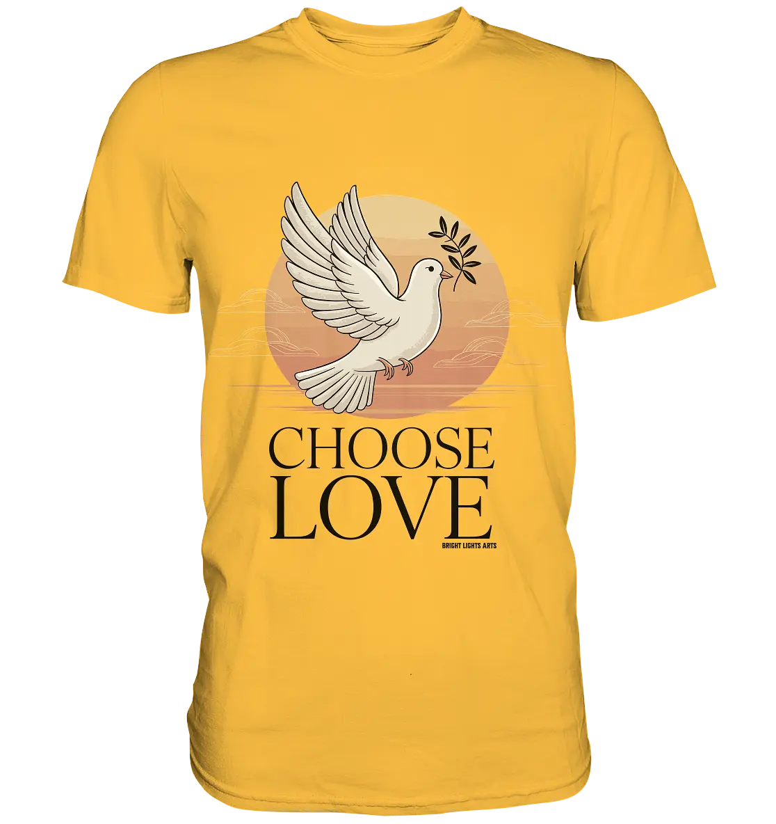 CHOOSE LOVE – Friedvolle Tauben-Illustration für Harmonie - Premium Shirt Bright Lights Arts