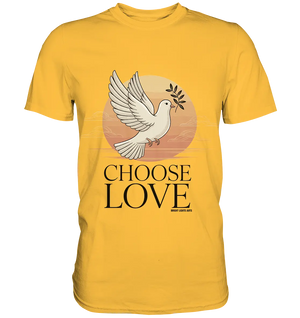 CHOOSE LOVE – Friedvolle Tauben-Illustration für Harmonie - Premium Shirt Bright Lights Arts