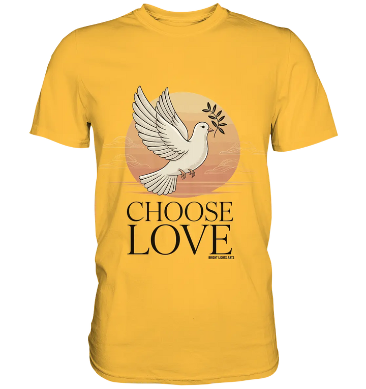 CHOOSE LOVE – Friedvolle Tauben-Illustration für Harmonie - Premium Shirt Bright Lights Arts
