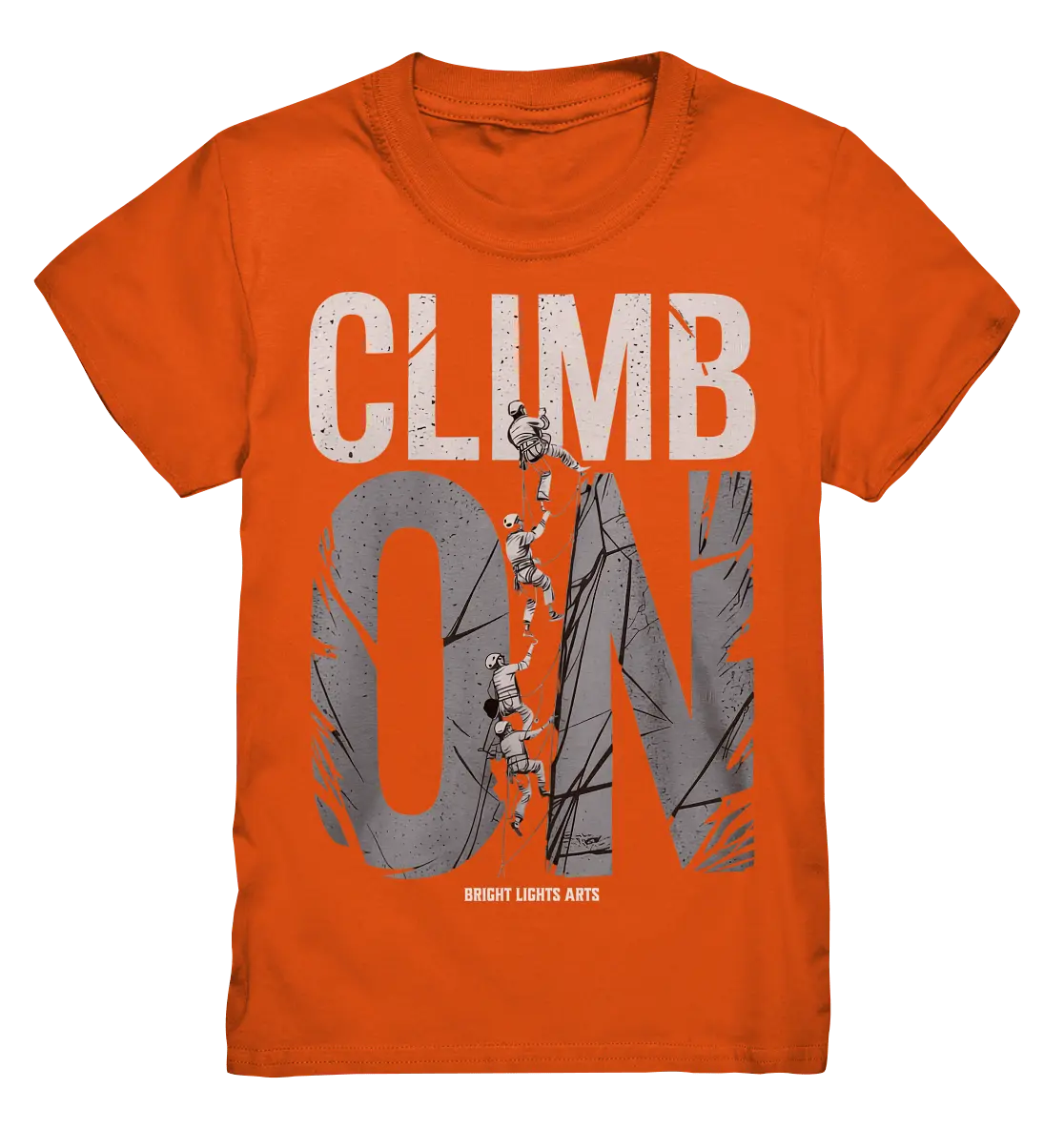 CLIMB ON – Abenteuerliches Kletter - Design mit Teamgeist - Kids Premium Shirt - Bright Lights Arts