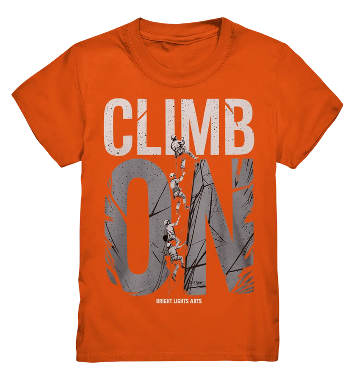 CLIMB ON – Abenteuerliches Kletter - Design mit Teamgeist - Kids Premium Shirt - Bright Lights Arts