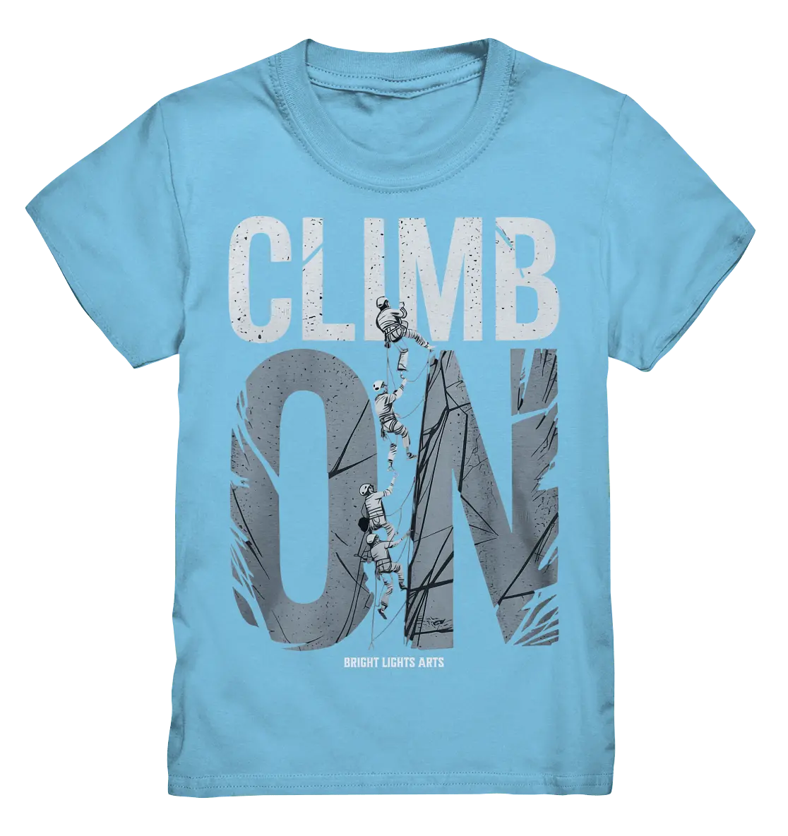 CLIMB ON – Abenteuerliches Kletter - Design mit Teamgeist - Kids Premium Shirt - Bright Lights Arts