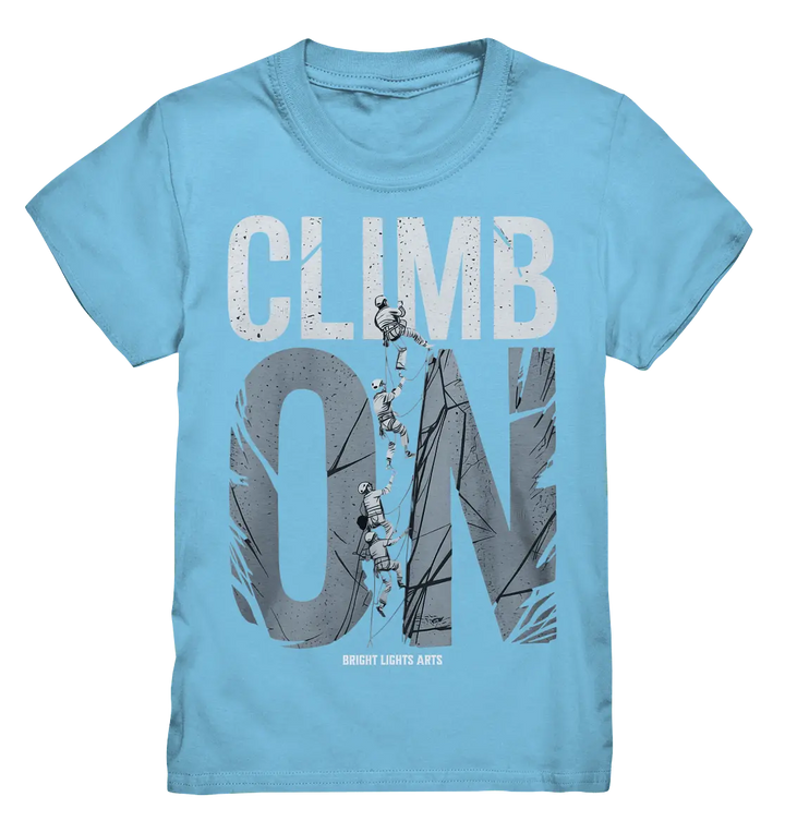 CLIMB ON – Abenteuerliches Kletter - Design mit Teamgeist - Kids Premium Shirt - Bright Lights Arts