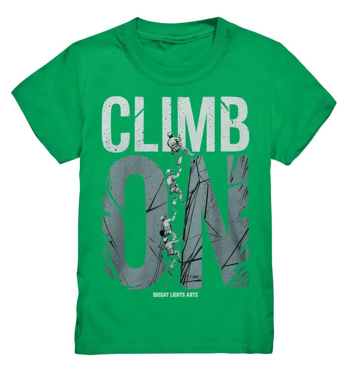 CLIMB ON – Abenteuerliches Kletter - Design mit Teamgeist - Kids Premium Shirt - Bright Lights Arts