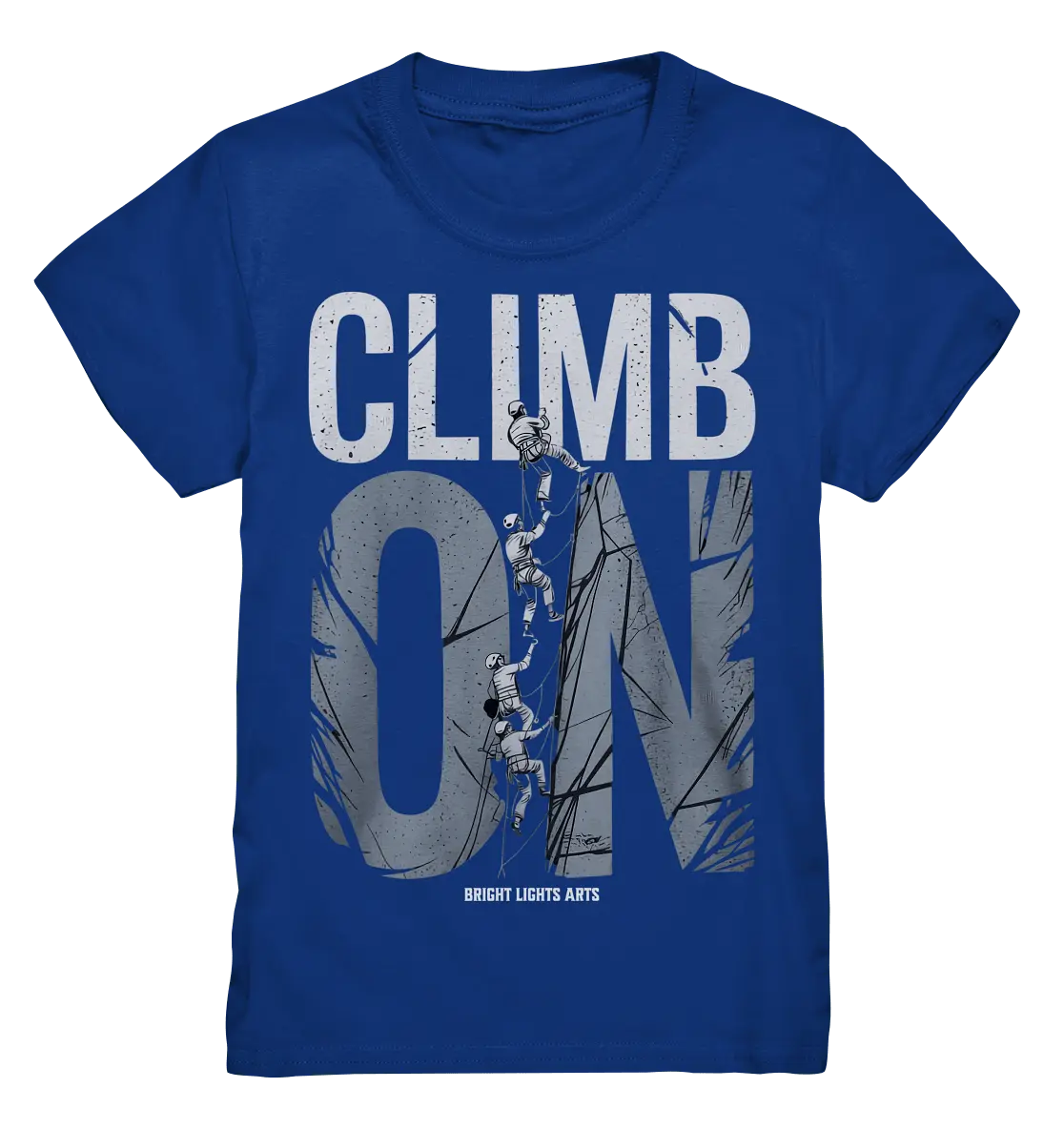 CLIMB ON – Abenteuerliches Kletter - Design mit Teamgeist - Kids Premium Shirt - Bright Lights Arts
