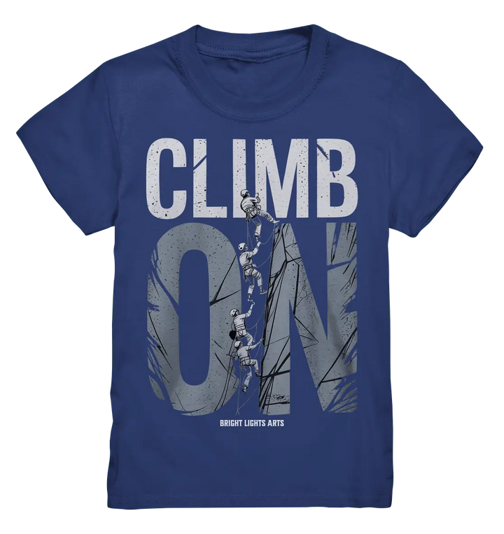 CLIMB ON – Abenteuerliches Kletter - Design mit Teamgeist - Kids Premium Shirt - Bright Lights Arts