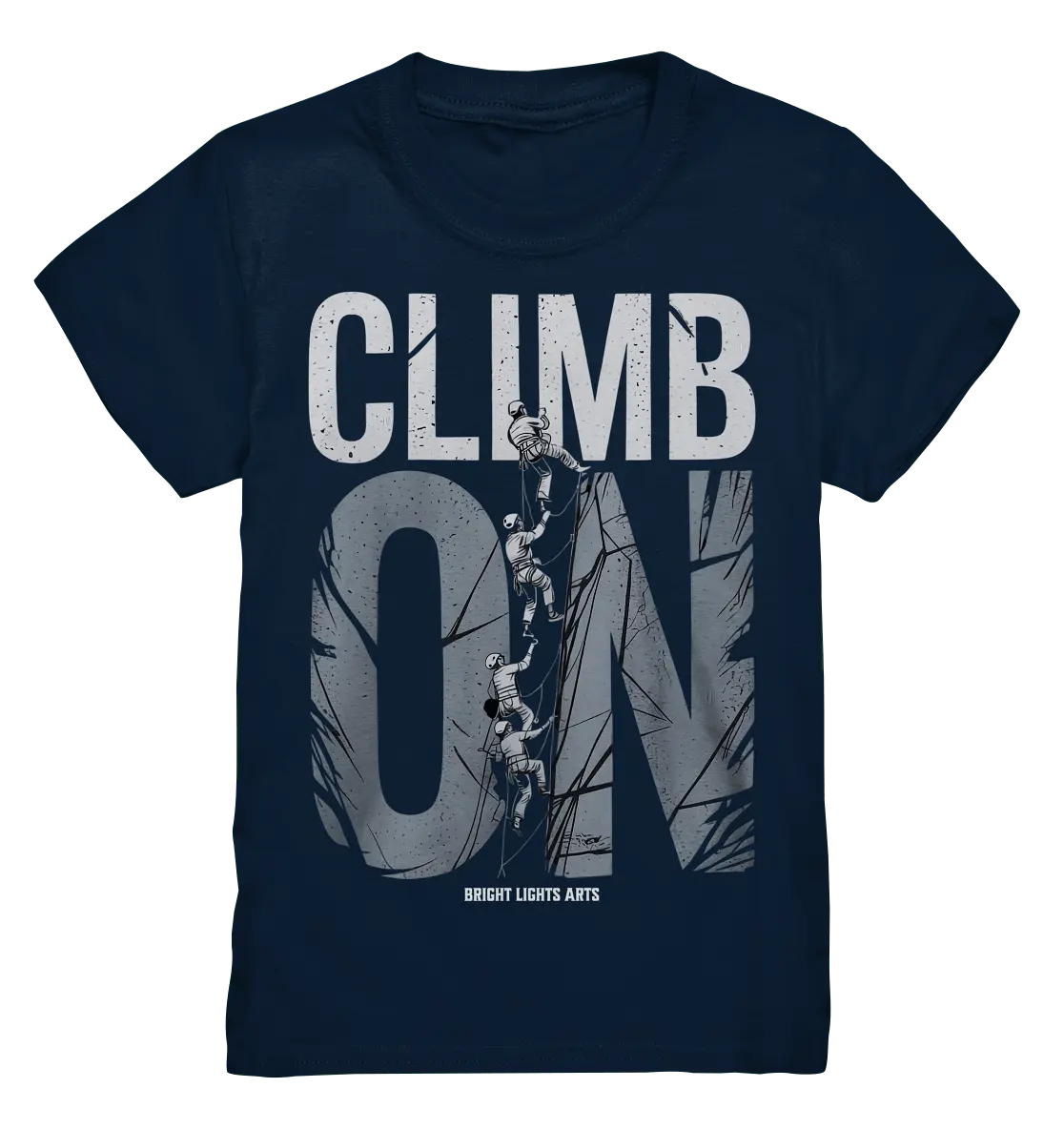 CLIMB ON – Abenteuerliches Kletter - Design mit Teamgeist - Kids Premium Shirt - Bright Lights Arts