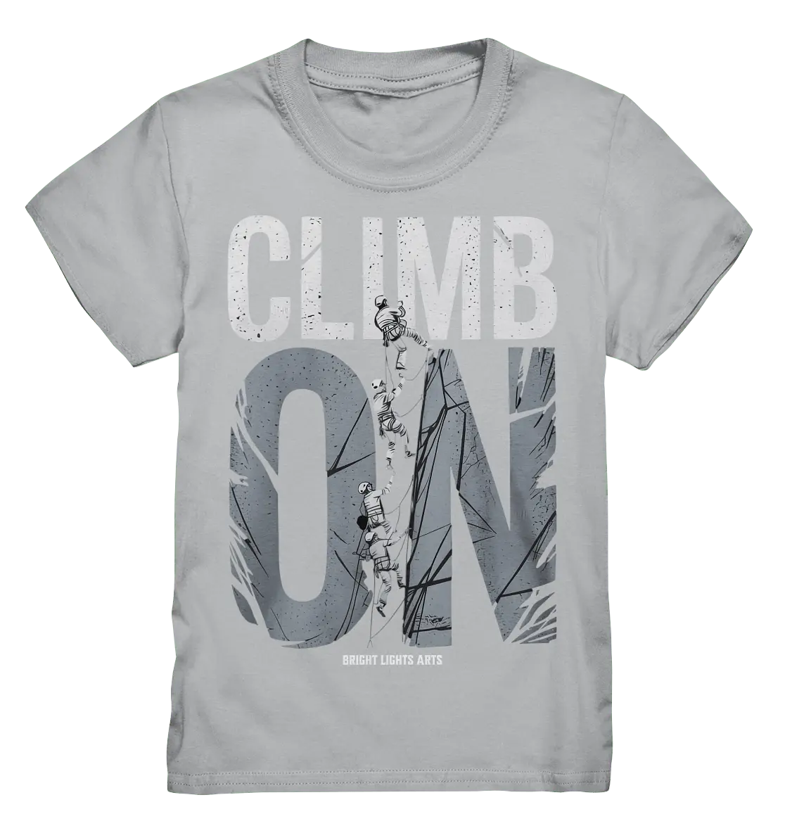 CLIMB ON – Abenteuerliches Kletter - Design mit Teamgeist - Kids Premium Shirt - Bright Lights Arts