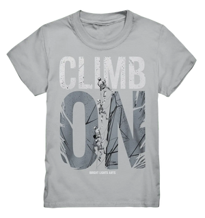 CLIMB ON – Abenteuerliches Kletter - Design mit Teamgeist - Kids Premium Shirt - Bright Lights Arts