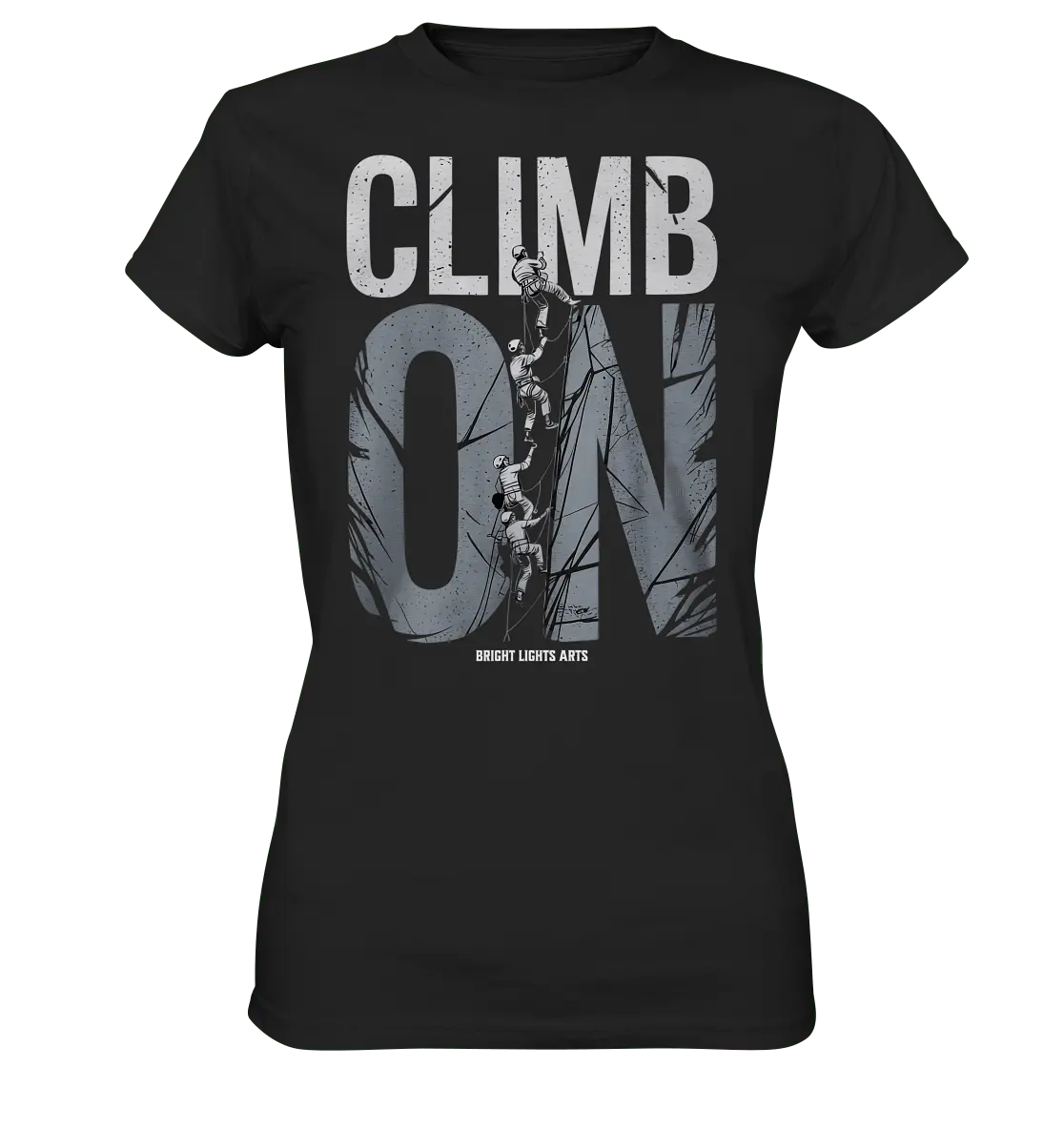 CLIMB ON – Abenteuerliches Kletter - Design mit Teamgeist - Ladies Premium Shirt - Bright Lights Arts
