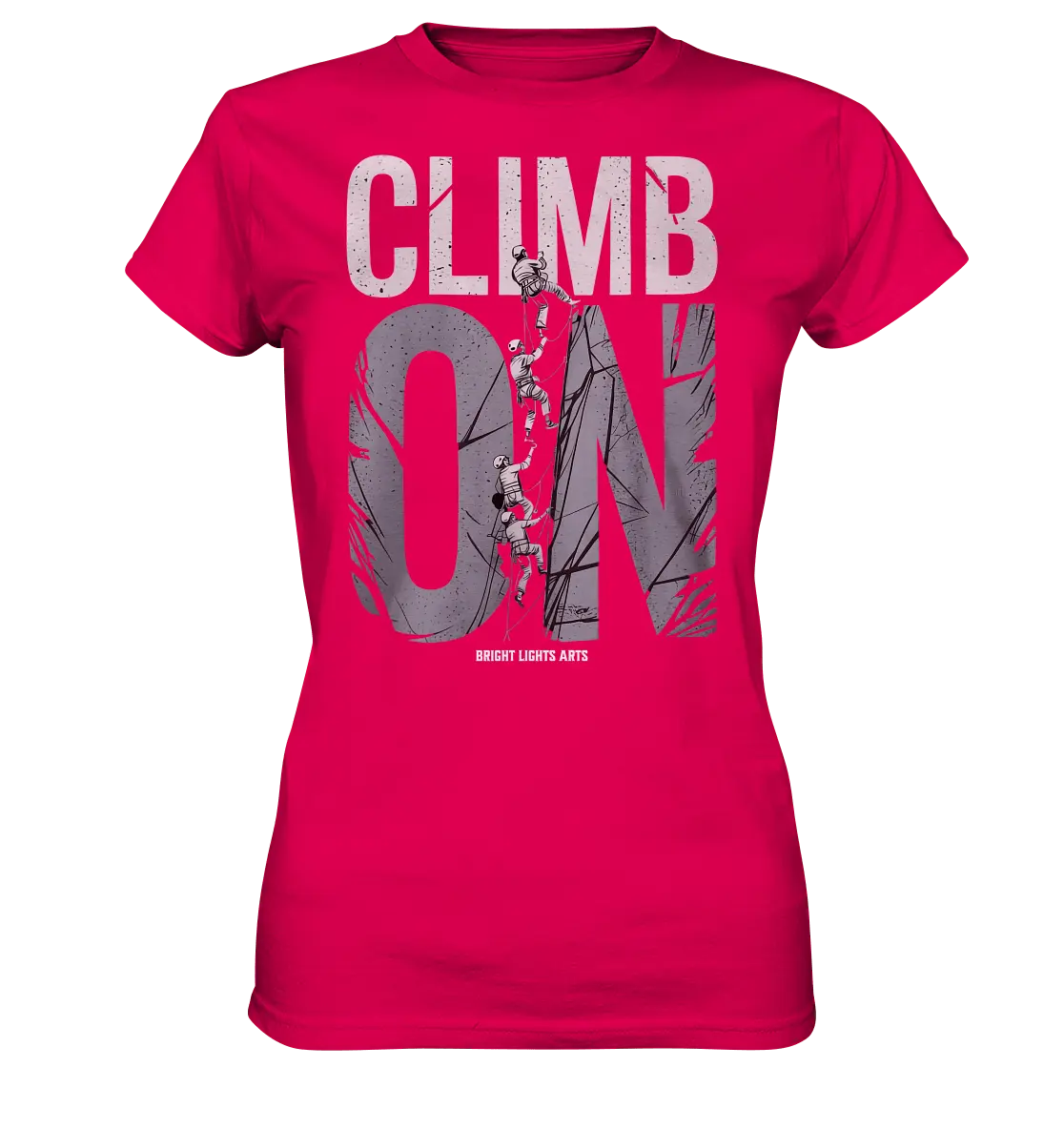 CLIMB ON – Abenteuerliches Kletter - Design mit Teamgeist - Ladies Premium Shirt - Bright Lights Arts