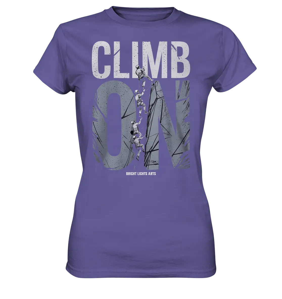 CLIMB ON – Abenteuerliches Kletter - Design mit Teamgeist - Ladies Premium Shirt - Bright Lights Arts