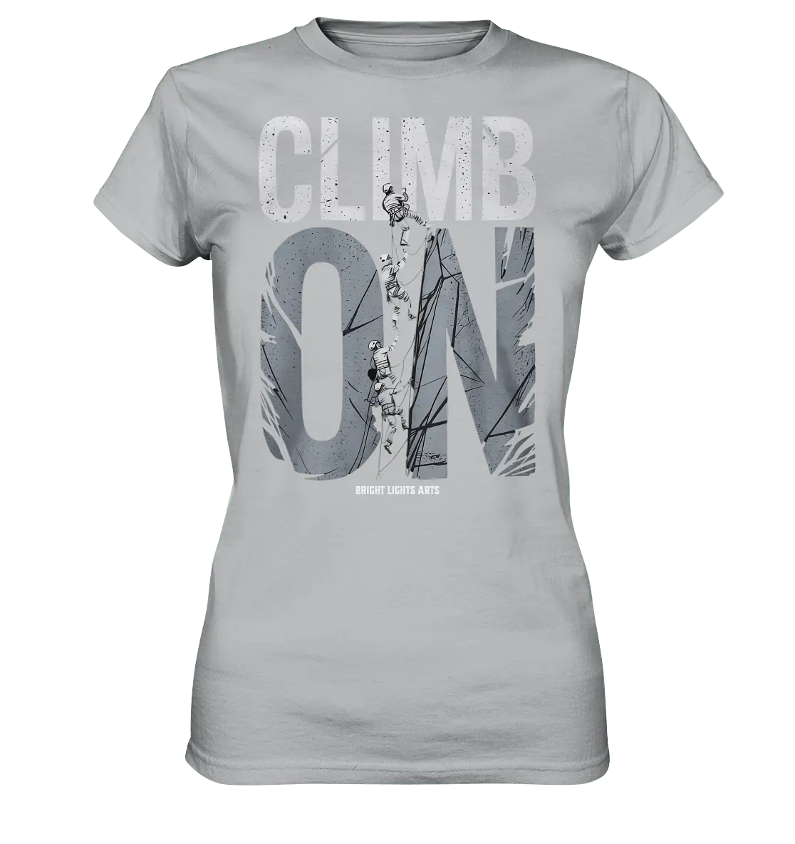 CLIMB ON – Abenteuerliches Kletter - Design mit Teamgeist - Ladies Premium Shirt - Bright Lights Arts