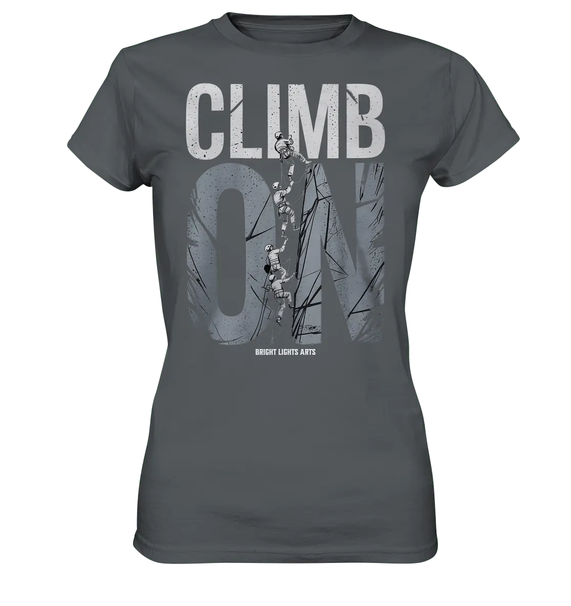 CLIMB ON – Abenteuerliches Kletter - Design mit Teamgeist - Ladies Premium Shirt - Bright Lights Arts