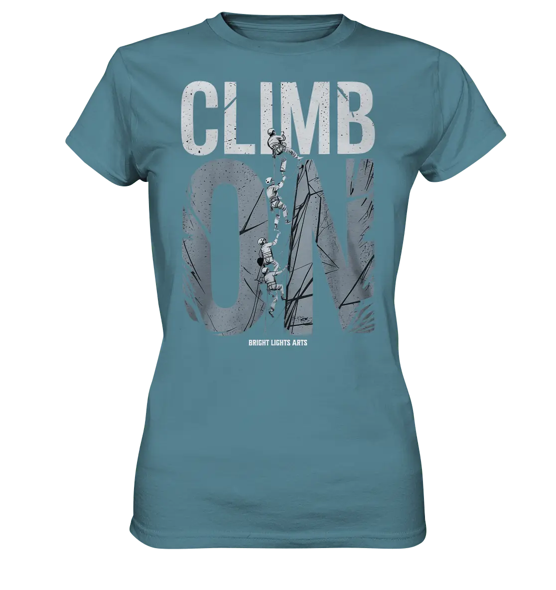 CLIMB ON – Abenteuerliches Kletter - Design mit Teamgeist - Ladies Premium Shirt - Bright Lights Arts