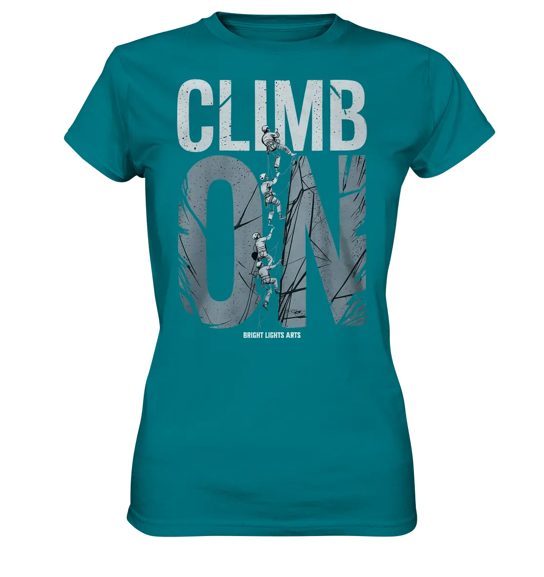 CLIMB ON – Abenteuerliches Kletter - Design mit Teamgeist - Ladies Premium Shirt - Bright Lights Arts