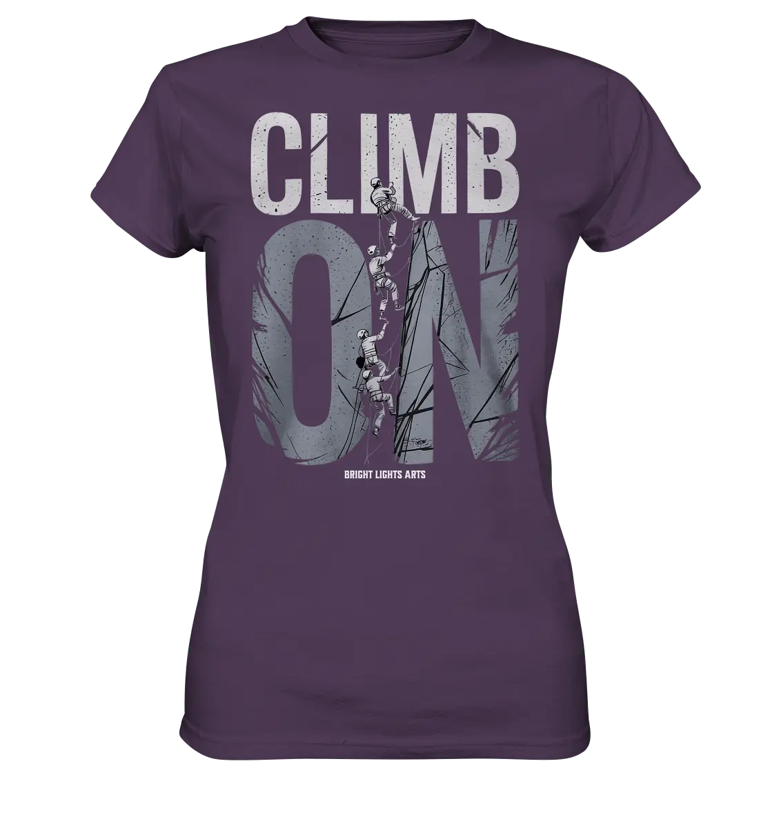 CLIMB ON – Abenteuerliches Kletter - Design mit Teamgeist - Ladies Premium Shirt - Bright Lights Arts