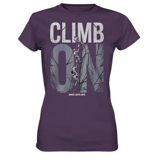 CLIMB ON – Abenteuerliches Kletter - Design mit Teamgeist - Ladies Premium Shirt - Bright Lights Arts