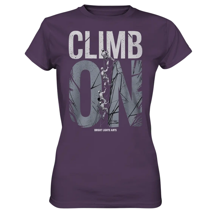 CLIMB ON – Abenteuerliches Kletter - Design mit Teamgeist - Ladies Premium Shirt - Bright Lights Arts