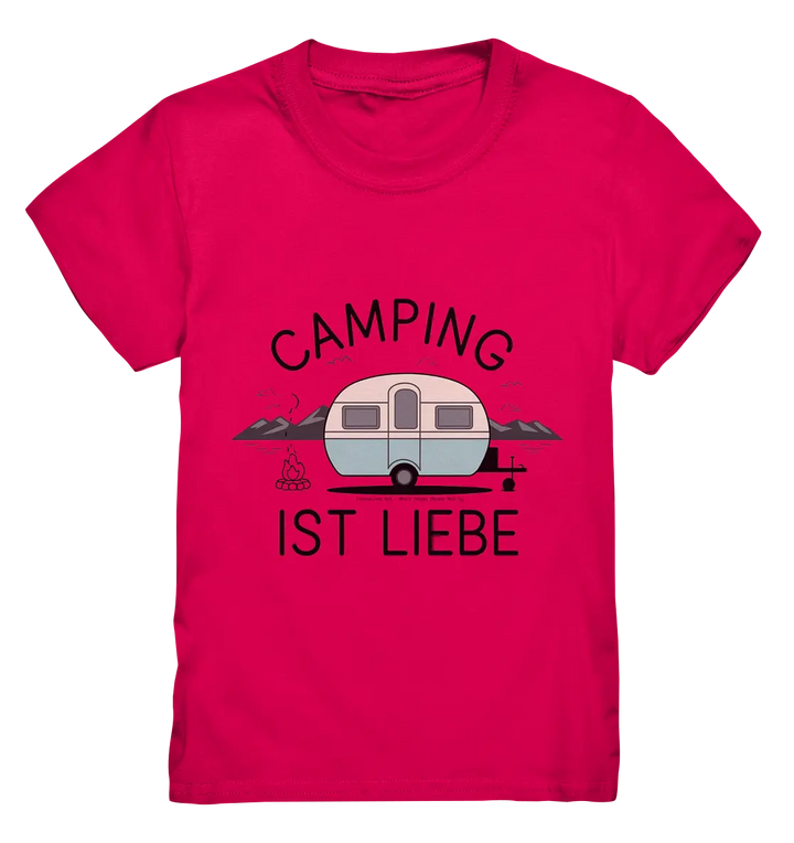 Camping ist Liebe – Charmantes Design für Naturfreunde - Kids Premium Shirt Bright Lights Arts