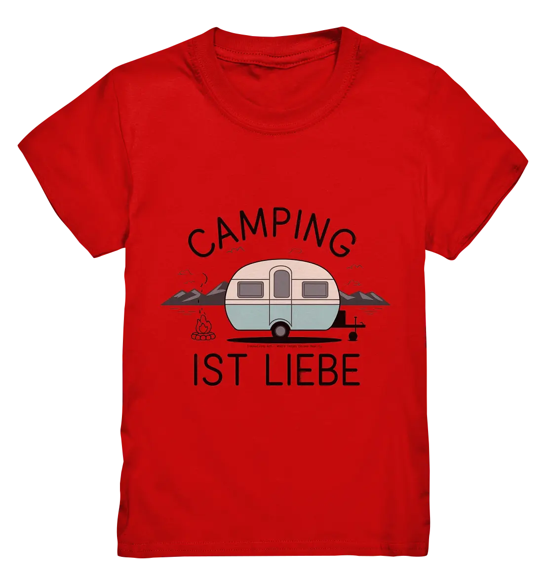 Camping ist Liebe – Charmantes Design für Naturfreunde - Kids Premium Shirt Bright Lights Arts