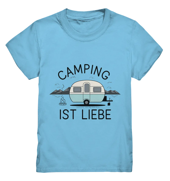Camping ist Liebe – Charmantes Design für Naturfreunde - Kids Premium Shirt Bright Lights Arts