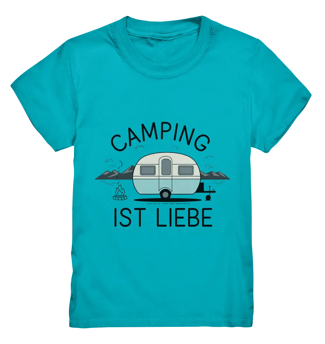 Camping ist Liebe – Charmantes Design für Naturfreunde - Kids Premium Shirt Bright Lights Arts