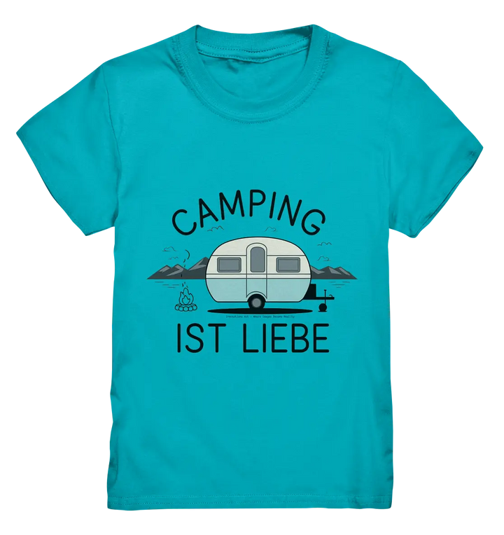 Camping ist Liebe – Charmantes Design für Naturfreunde - Kids Premium Shirt Bright Lights Arts