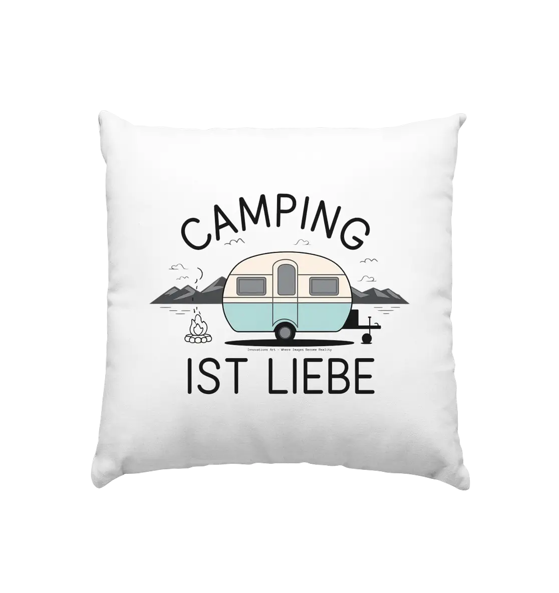 Camping ist Liebe – Charmantes Design für Naturfreunde - Kissen 40x40cm Bright Lights Arts