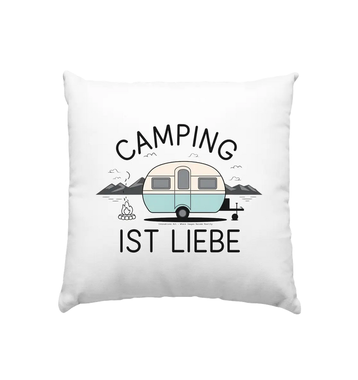Camping ist Liebe – Charmantes Design für Naturfreunde - Kissen 40x40cm Bright Lights Arts