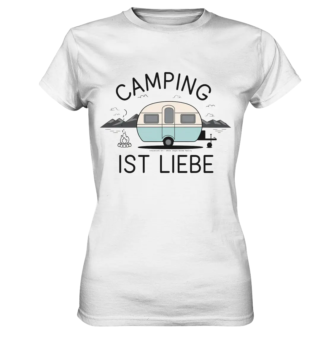 Camping ist Liebe – Charmantes Design für Naturfreunde - Ladies Premium Shirt Bright Lights Arts
