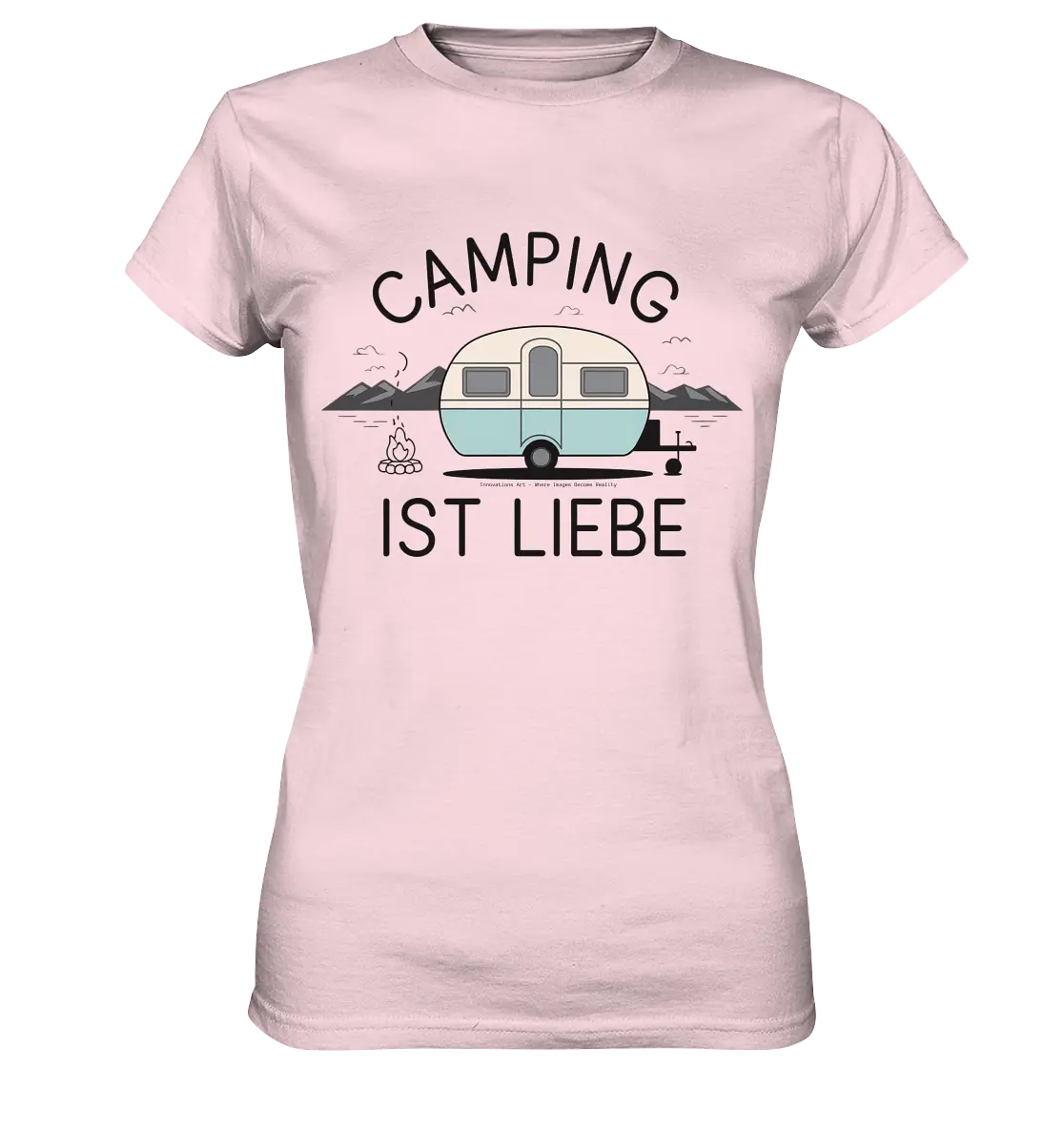 Camping ist Liebe – Charmantes Design für Naturfreunde - Ladies Premium Shirt Bright Lights Arts