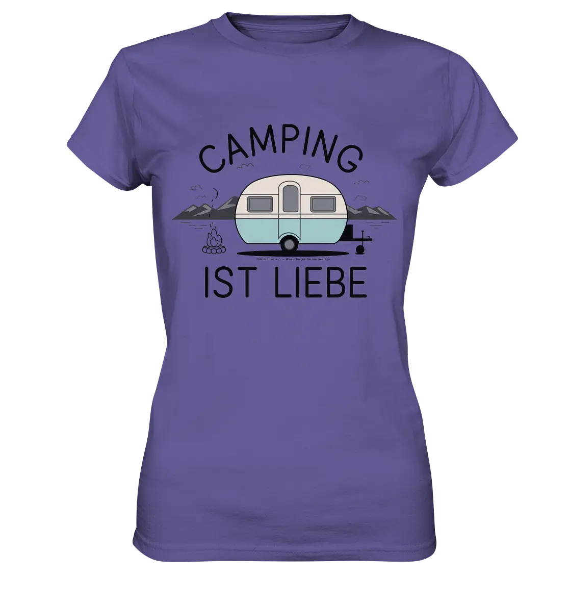 Camping ist Liebe – Charmantes Design für Naturfreunde - Ladies Premium Shirt Bright Lights Arts