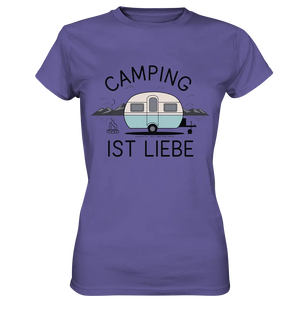 Camping ist Liebe – Charmantes Design für Naturfreunde - Ladies Premium Shirt Bright Lights Arts