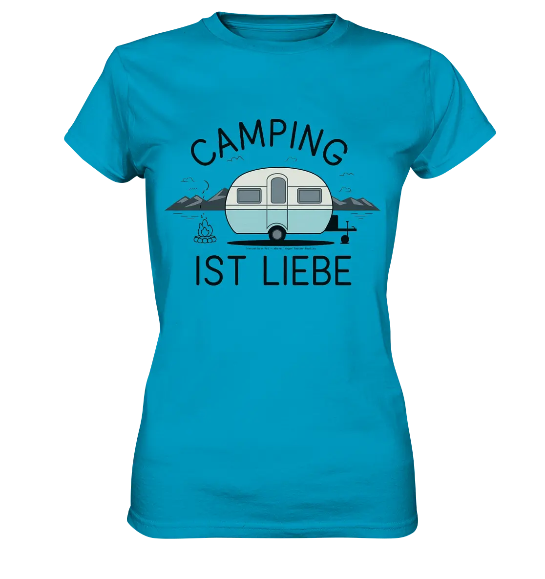Camping ist Liebe – Charmantes Design für Naturfreunde - Ladies Premium Shirt Bright Lights Arts