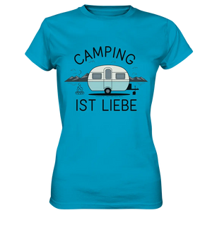 Camping ist Liebe – Charmantes Design für Naturfreunde - Ladies Premium Shirt Bright Lights Arts