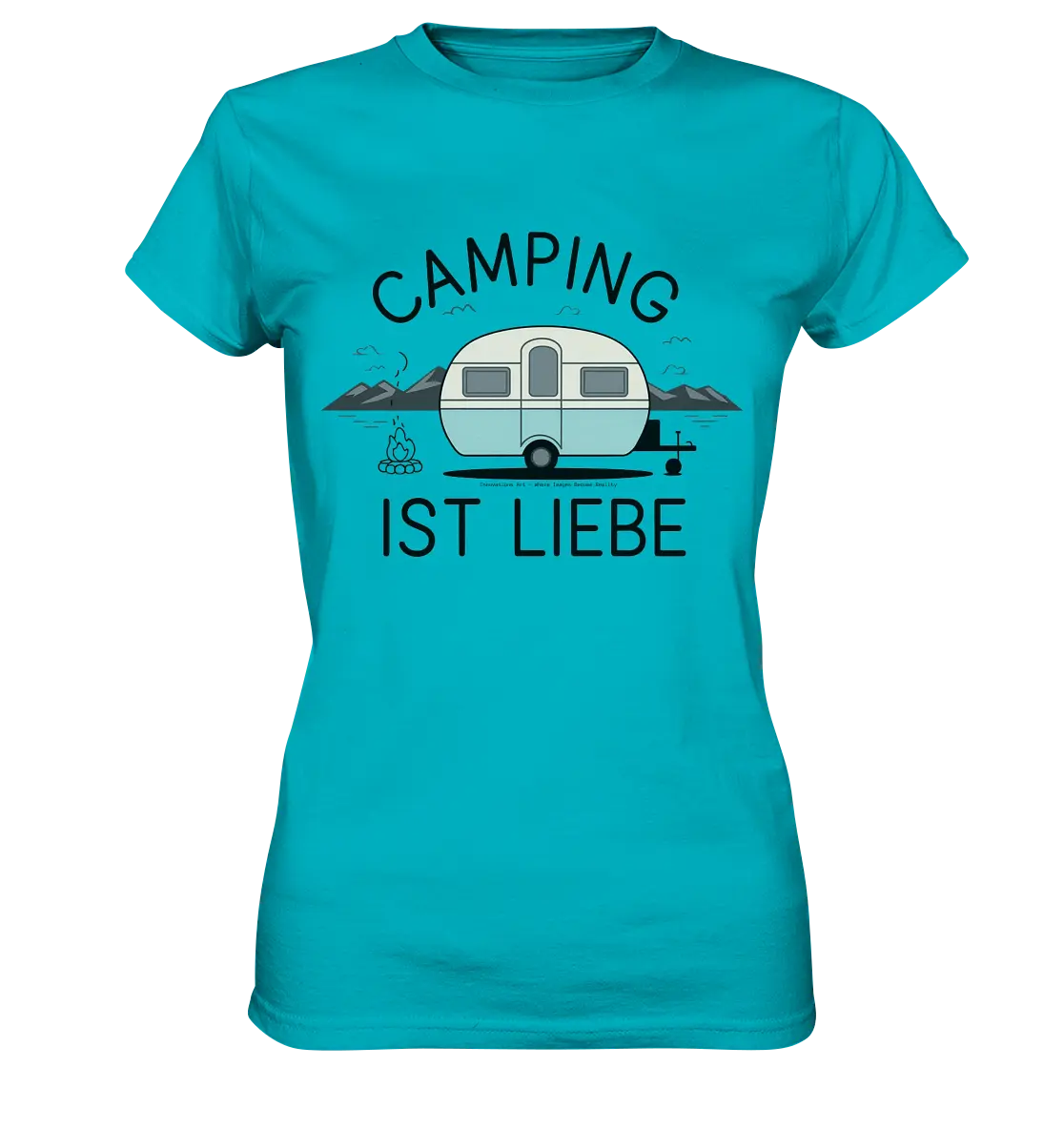 Camping ist Liebe – Charmantes Design für Naturfreunde - Ladies Premium Shirt Bright Lights Arts