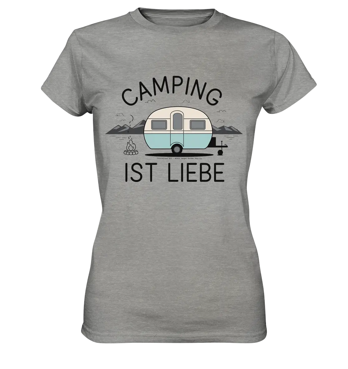 Camping ist Liebe – Charmantes Design für Naturfreunde - Ladies Premium Shirt Bright Lights Arts