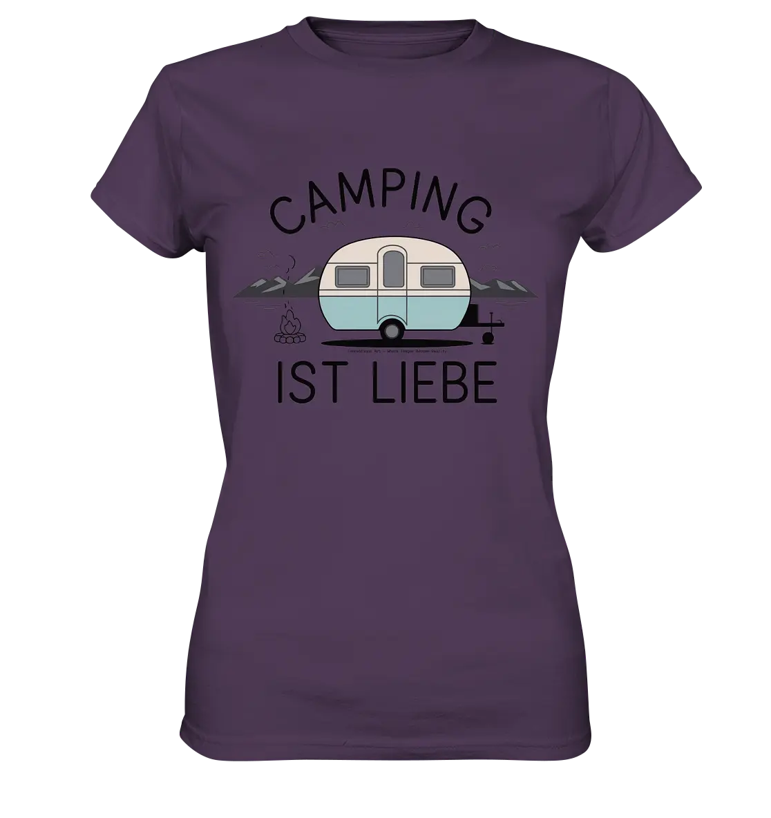 Camping ist Liebe – Charmantes Design für Naturfreunde - Ladies Premium Shirt Bright Lights Arts