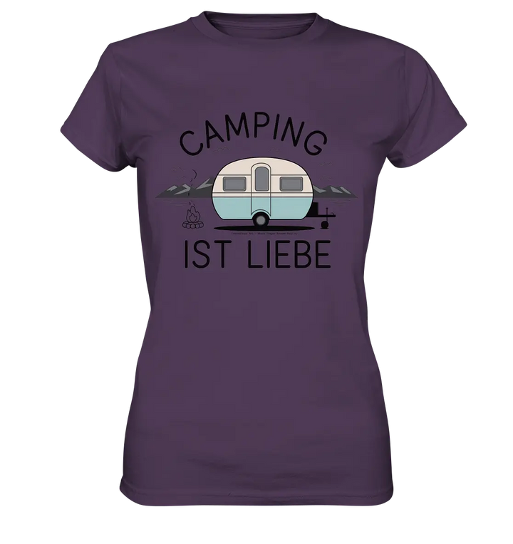 Camping ist Liebe – Charmantes Design für Naturfreunde - Ladies Premium Shirt Bright Lights Arts